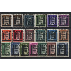 ALEMANIA ESTAMPILLA SEGUNDA GUERRA MUNDIAL OCUPACION SOVIETICA DE GLAUCHAU 1945 SERIE COMPLETA NUEVA CON GOMA ALGUNAS USADAS MICHEL 1/18 MUY RARA 150 EUROS